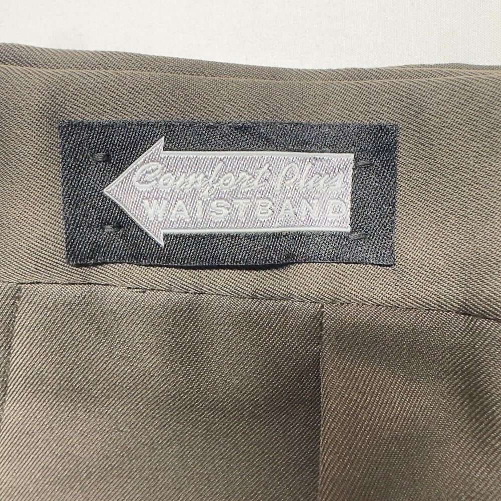 Savane Comfort Plus Men's Dress Pants Taupe/ Tan, Cupped, 90s Vintage, 42/30 - Picture 6 of 6